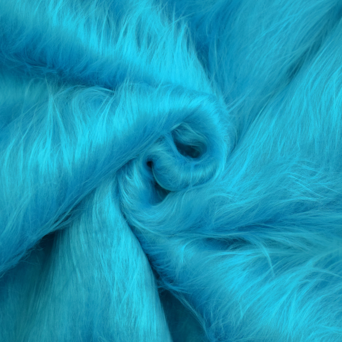 Pluche langharig, turquoise