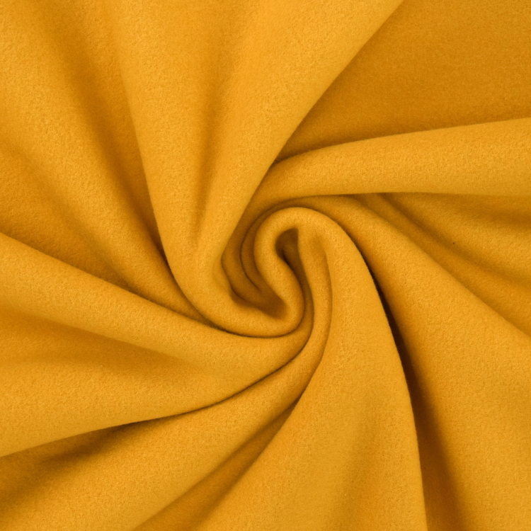 100% Baumwollfleece, senfgelb Stoffe Hemmers