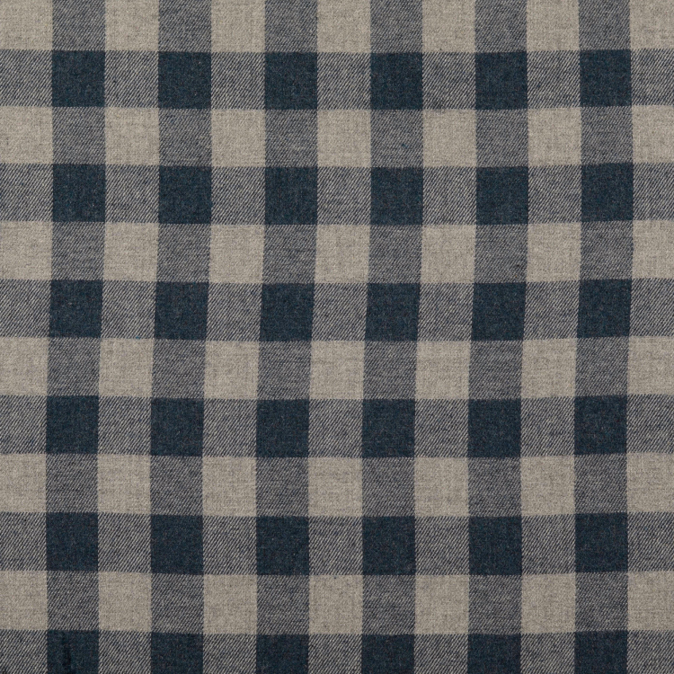 Tissu flanelle à carrreaux Big Checks, bleu denim | Tissus Hemmers