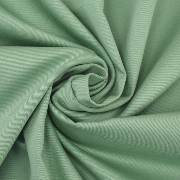 Cotton twill, pale green Fabrics Hemmers