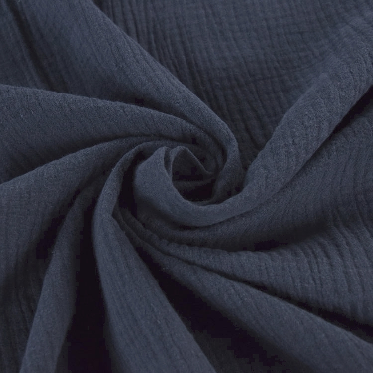 Tissu double gaze de coton, bleu encre | Tissus Hemmers