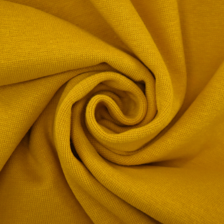 Cuff fabric smooth, mustardcoloured Fabrics Hemmers