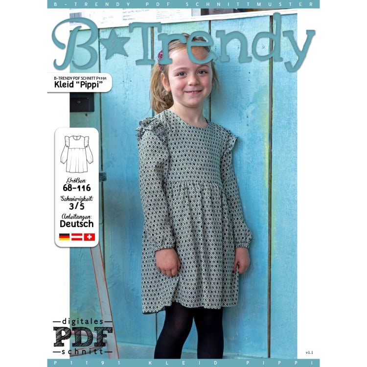 E-Book B-Trendy P1191 Kleid Pippi | Stoffe Hemmers