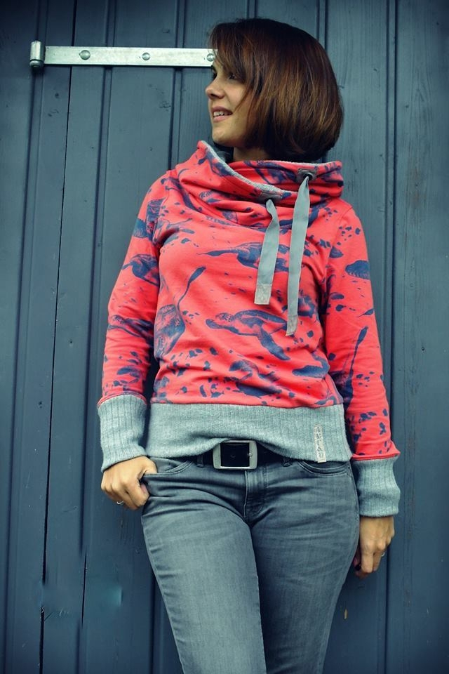 E Book drei eM's Hoodie Joline | Stoffe Hemmers Schnittmuster Hoodie Joline von drei eMs | Schnittmuster