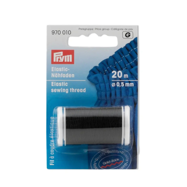 Elastic Sewing Thread 0.5 mm black Fabrics Hemmers
