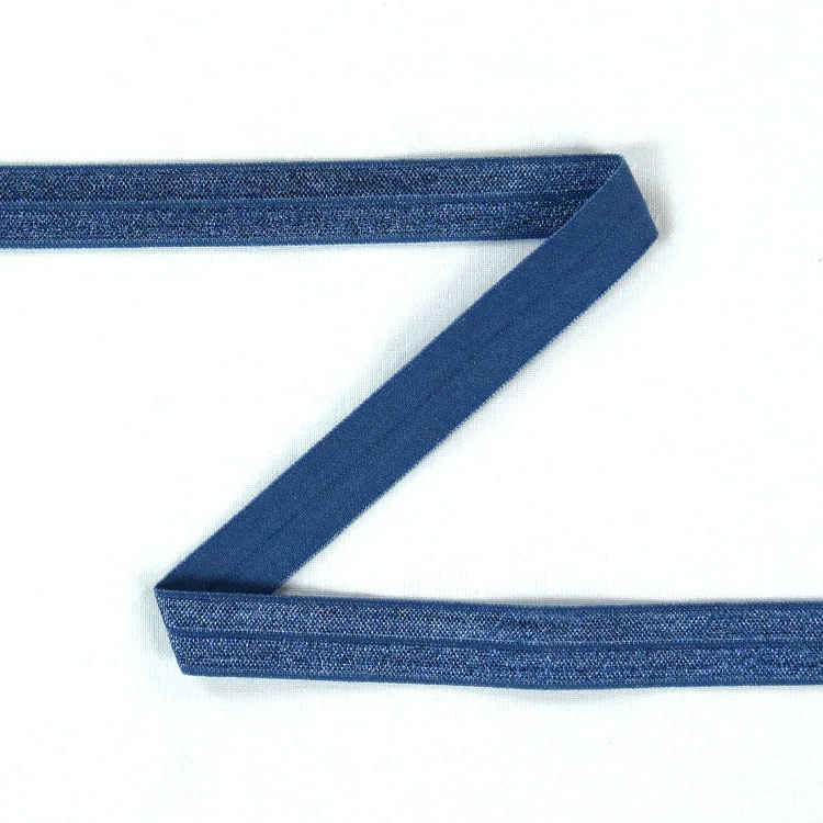 Elastic edge binding, dark blue 15 mm Fabrics Hemmers