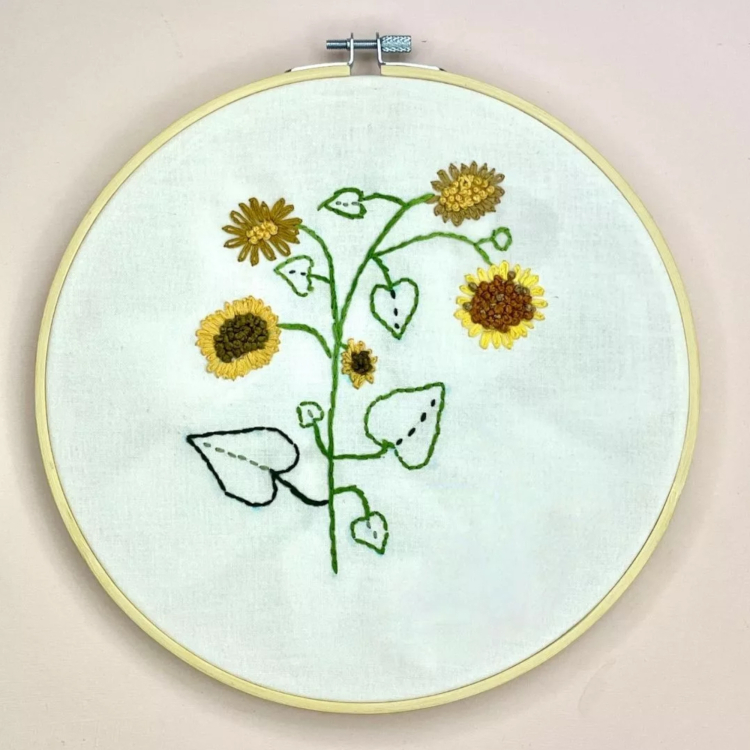 Handstickvorlage Sew Simple Sonnenblume | Stoffe Hemmers