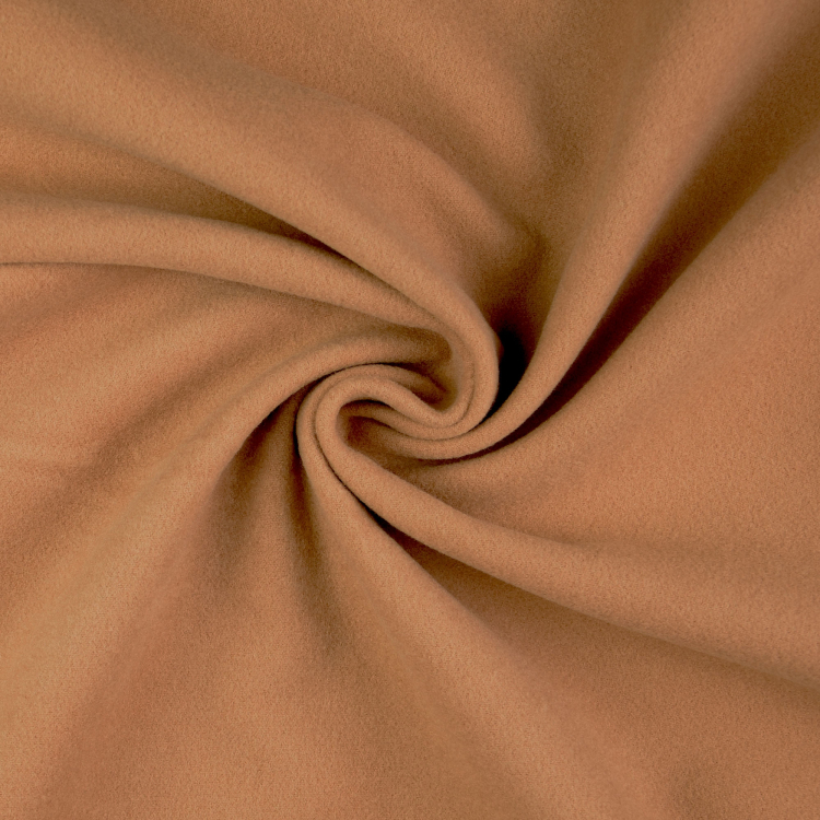 Tissu de manteau uni, chameau Tissus Hemmers