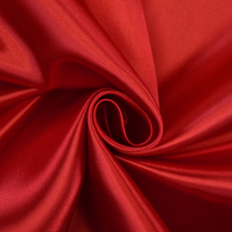 Muster Polyester Satin Rot Stoffe Hemmers