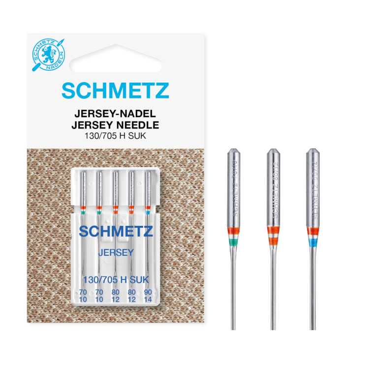 Sewing Machine Needles 130/705, Jersey 7090 Fabrics Hemmers