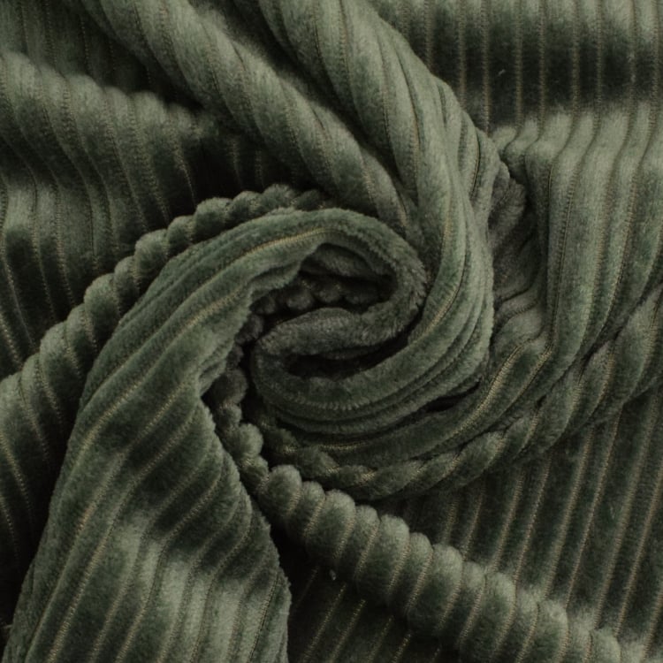 Polyester Corduroy Feli Olive Green Fabrics Hemmers