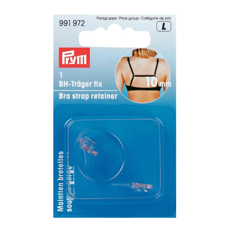 Prym Bra strap retainer 10 mm, transparent Fabrics Hemmers