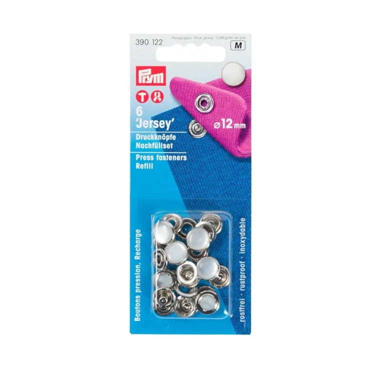 Boutons press. Jersey recharges sans outil 12 mm i