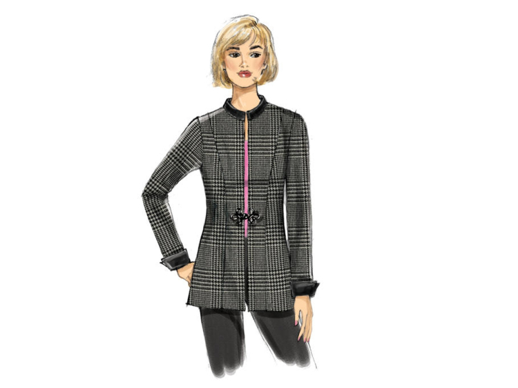 Pattern Butterick 6602 womens jacket Fabrics Hemmers