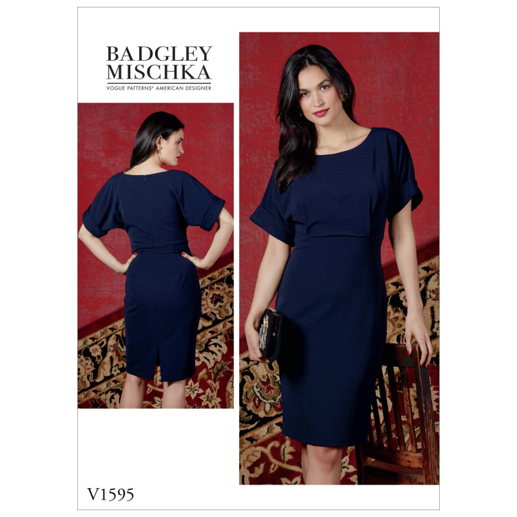 Patron Vogue 1595 robe, en français Tissus Hemmers