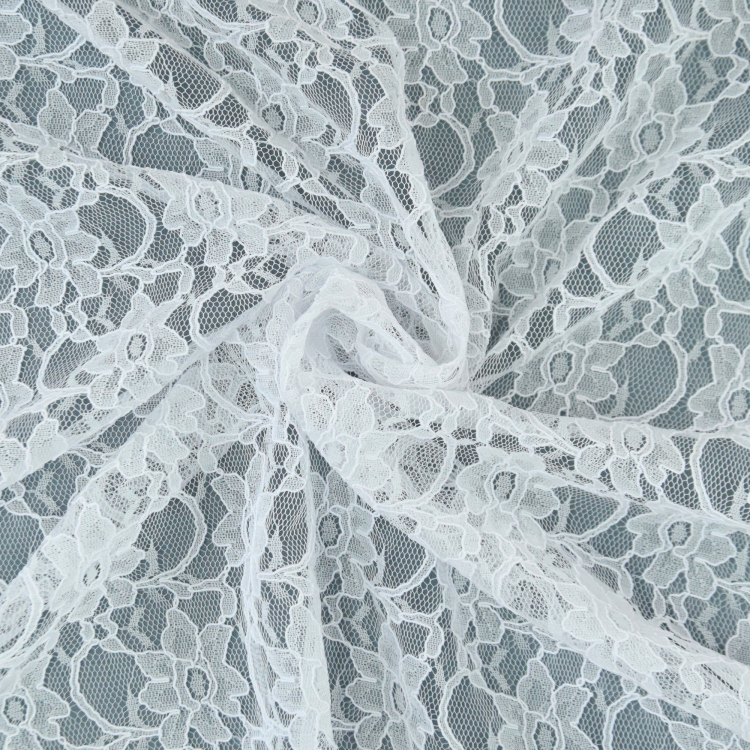 Stretch Lace White Fabrics Hemmers
