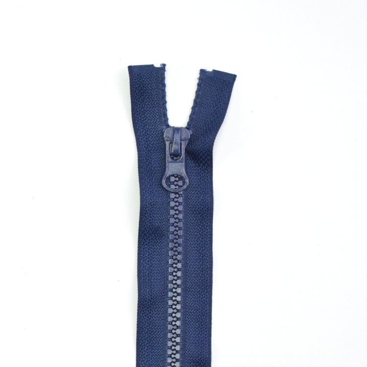 Fermeture Éclair Séparable Plastique à Dents, 40 Cm, Bleu Foncé | Tissus Hemmers
