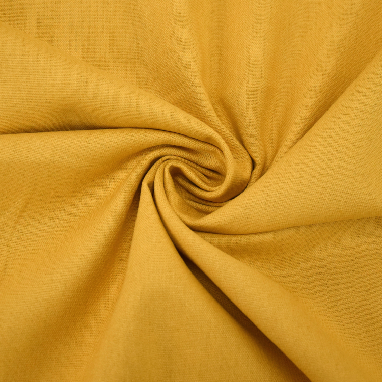 Viscose linen plain, honey yellow Fabrics Hemmers