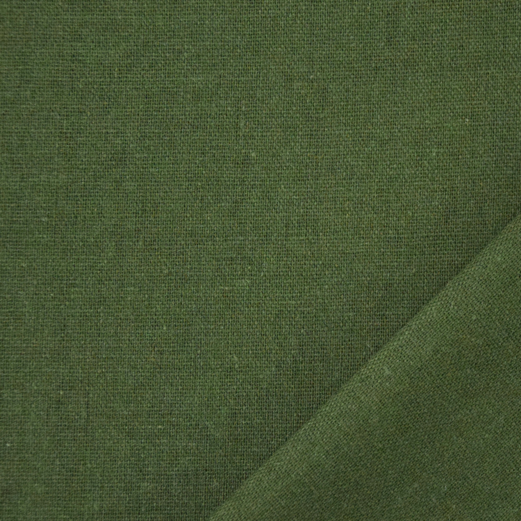 Viscose linen plain, moss green Fabrics Hemmers