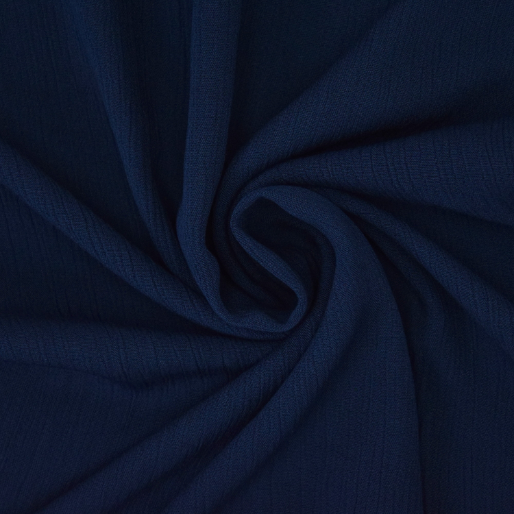 Viscose fabric crash, dark blue Fabrics Hemmers