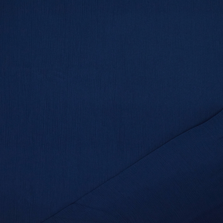 Viscose fabric crash, dark blue Fabrics Hemmers