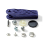 10 boutons pression pour anorak, 15 mm, couleur argent
