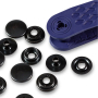 10 boutons pression sport & camping, 15 mm, couleur bronze antique