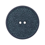 Bouton 2 trous en chanvre et polyester recyclé, 20 mm, gris foncé (0068)