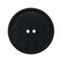Bouton 2 trous en chanvre et polyester recyclé, 20 mm, noir (0080)