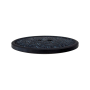 Bouton 2 trous en chanvre et polyester recyclé, 20 mm, noir (0080)