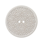 Bouton 2 trous en chanvre et polyester recyclé, 28 mm, blanc neige (0074)
