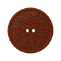 Bouton couture chanvre et polyester recyclé 28 mm, 2 trous, rouge foncé (0054)