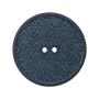 Bouton 2 trous en chanvre et polyester recyclé, 28 mm, gris foncé (0068)