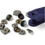 4 agrafes et barrettes pour pantalon Prym, 13 mm, couleur argent