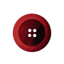 Bouton couture plastique chiné, 25 mm 4 trous, rouge (0501)