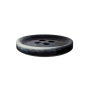 Bouton couture plastique 4 trous, 15 mm, gris-noir