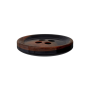 4-hole polyester button, 20 mm, darkbrown-black