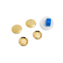 4 boutons à recouvrir Prym, 23 mm, couleur or