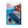 40 oeillets avec rondelles Prym, 5 mm, couleur argent