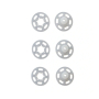 6 boutons pression à coudre Prym, 15 mm, transparent