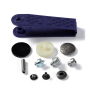 6 boutons pression pour anorak Prym, couleur argent mat