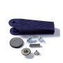 Jeansknopen MS open kap ster 17 mm oudmessing/mat