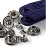 Jeansknopen MS open kap ster 17 mm oudmessing/mat