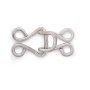 Corset Hooks and Eyes brass 13 silver col