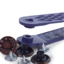 8 boutons pour jean Prym, 17 mm, couleur cuivre antique