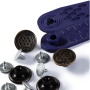 8 boutons pour jean Prym, 17 mm, couleur laiton antique