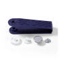 8 boutons pour jean Prym, 17 mm, couleur argent
