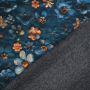 Alpenfleece sweatshirtstof Denim Flowers, blauw