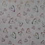 Tissu sweat polaire alpine Cercles Shining Hearts, gris chiné