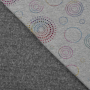 Tissu sweat polaire alpine Cercles Shining Circles, gris chiné